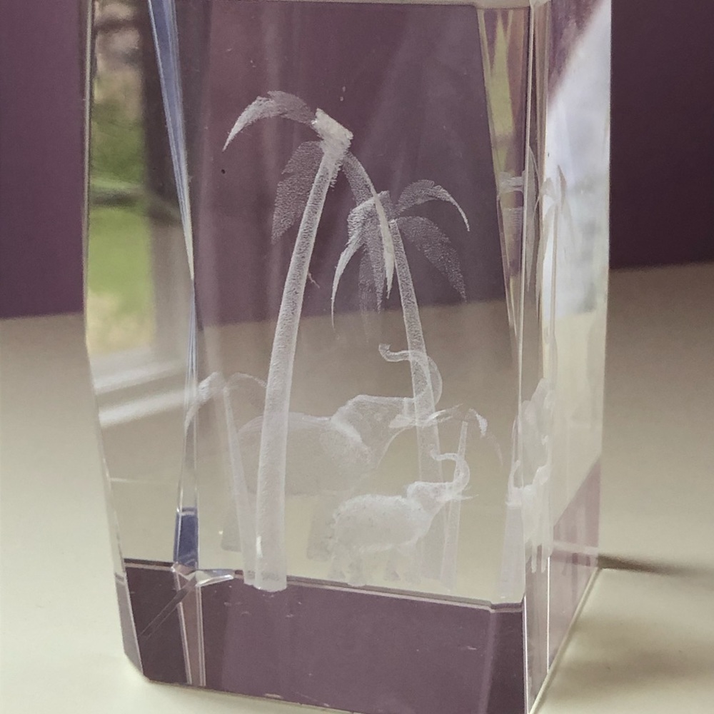 Etched Crystal Block - Picture 2 of 4